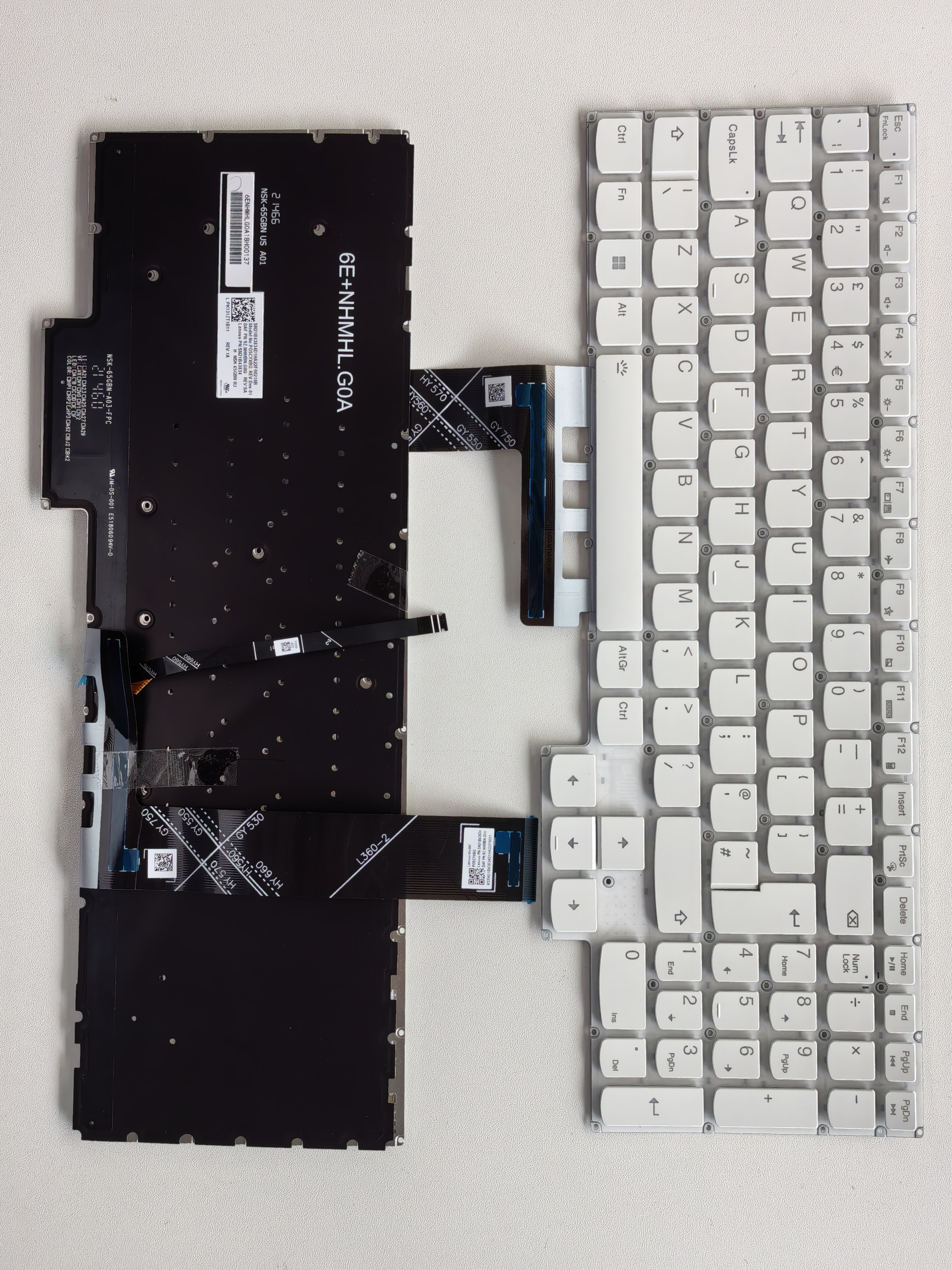 Picture of New Replacement Laptop Keyboard For LENOVO Y7000 2020/R7000 2020 WHITE Backlit UK Layout